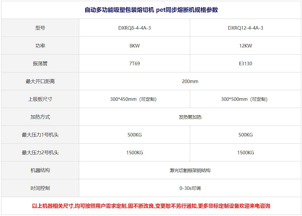 pet泡壳热合机参数